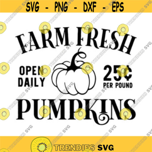 Farm Fresh Pumpkin Sign Decal Files cut files for cricut svg png dxf Design 453