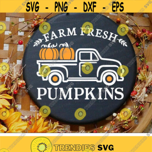 Farm Fresh Pumpkins Truck Svg Fall Sign Cut Files Vintage Truck Svg Dxf Eps Png Thanksgiving Svg Autumn Farmhouse Svg Silhouette Cricut Design 3208 .jpg