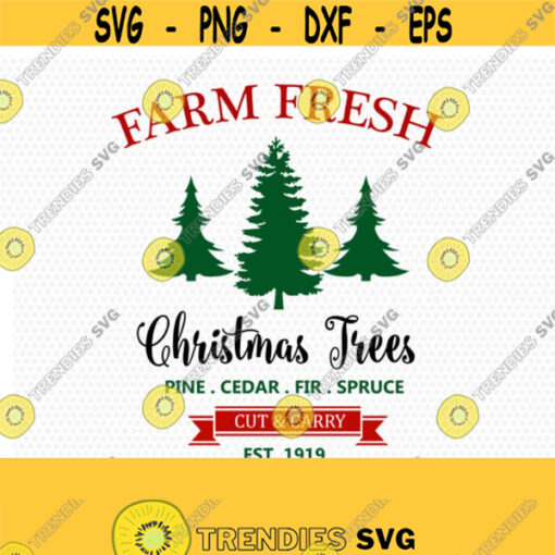 Farm Fresh svg Christmas Tree SVG Farmhouse SVG Christmas Tree Christmas SVG Cutting File CriCut Files svg jpg png dxf Silhouette cameo Design 293