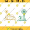 Farm Windmill Barn Cuttable Design SVG PNG DXF eps Designs Cameo File Silhouette Design 368