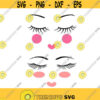 Fashion Face Eyes lashes Cuttable Design SVG PNG DXF eps Designs Cameo File Silhouette Design 1600