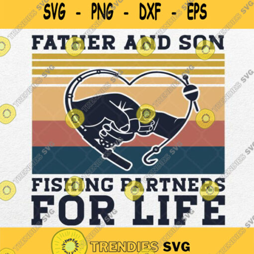 Father And Son Fishing Partner For Life Svg Png Dxf Eps