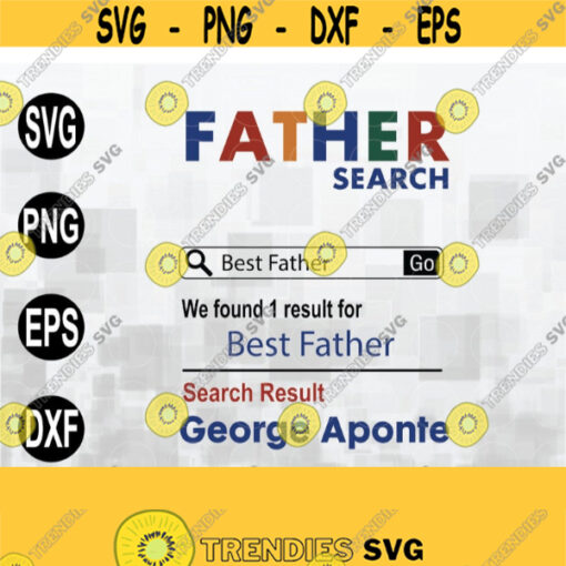 Father Search Sublimation PNG mug file Best Father Search 15 oz full wrap Template Dad gift svg png eps dxf file Design 143