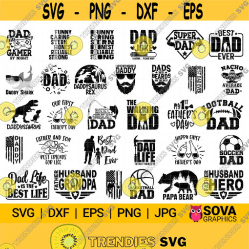 Fathers Day svg Bundle Dad svg Daddy svg svg dxf png eps jpg Print Files Cut Files Cricut Silhouette Digital Download Clipart Design 606.jpg