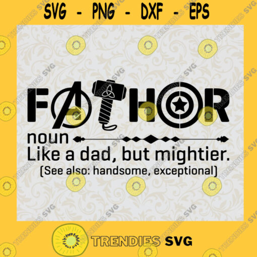 Fathor Svg Daddy And Baby Svg Happy Fathers Day Svg Marvel Superhero Svg