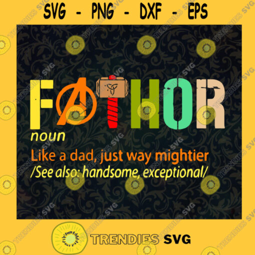 Fathor svg Like a dad just way cooler father svg father day svg funny father day svgSVG PNG EPS DXF Silhouette Cut Files For Cricut Instant Download Vector Download Print File