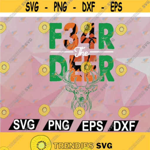 Fear Deer Milwaukee Basketball And Hunting Milwaukee Bucks Vintage Logo Cut File svg png eps dxf Design 31
