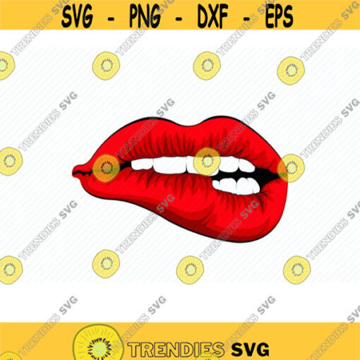 Female Bite Lips SVG. Lips Drawing. Lips Svg For Cricut. Lips Valentine Svg. Lips Silhouette. Mouth Svg. Lip Bite SVG. Lips File DXF. Ai.