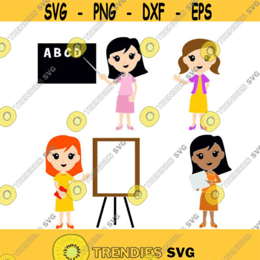 Female Teacher Cuttable Design SVG PNG DXF eps Designs Cameo File Silhouette Design 1752