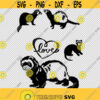 Ferret Love Bundle SVG PNG EPS File For Cricut Silhouette Cut Files Vector Digital File