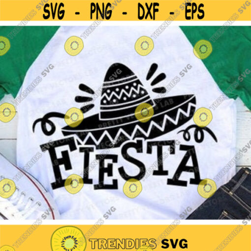 Fiesta Svg Cinco de Mayo Svg Mexico Cut Files Cute Mexican Hat Svg Dxf Eps Png Fiesta Quote Clipart Party Sign Svg Silhouette Cricut Design 691 .jpg