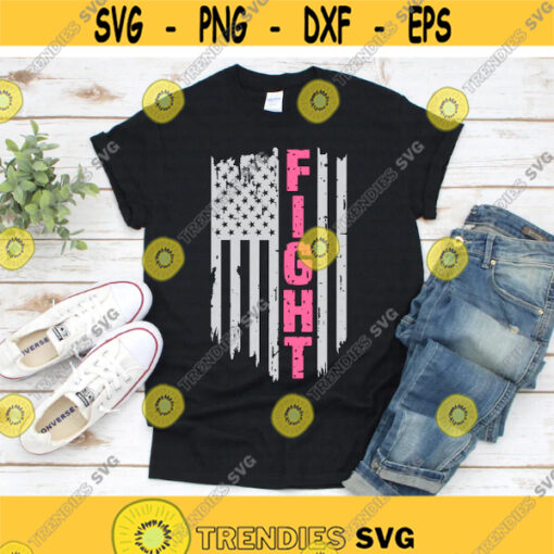 Fight svg Breast Cancer svg USA Flag svg Awareness svg Cancer svg Fight Grunge Flag svg dxf png Print Cut File Cricut Silhouette Design 408.jpg