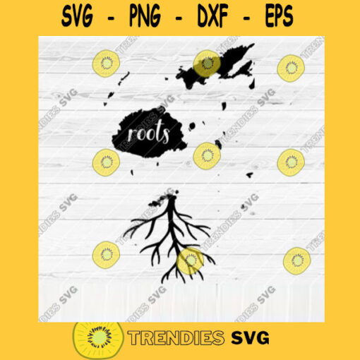 Fiji Roots SVG File Home Native Map Vector SVG Design for Cutting Machine Cut Files for Cricut Silhouette Png Pdf Eps Dxf SVG