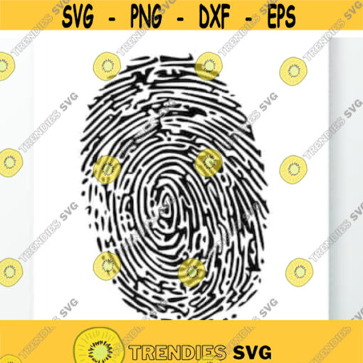 Fingerprint SVG Files Vector Images Clipart Finger for Vinyl Cutting Files SVG Image For Cricut Eps Png Dxf Stencil Clip Art Design 165
