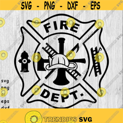 Fire Department Logo Simple Layout svg png ai eps dxf DIGITAL FILES for Cricut CNC and other cut or print projects Design 163