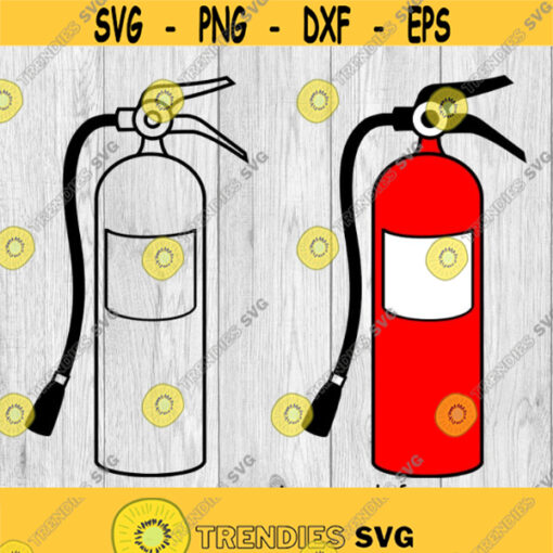 Fire Extinguisher Outline or 3 Color svg png ai eps dxf DIGITAL FILES for Cricut CNC and other cut or print projects Design 234