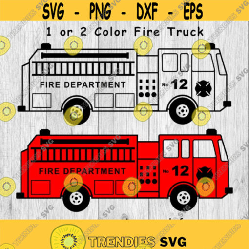 Fire Truck Firetruck Read Description svg png ai eps dxf DIGITAL FILES for Cricut CNC and other cut or print projects Design 117