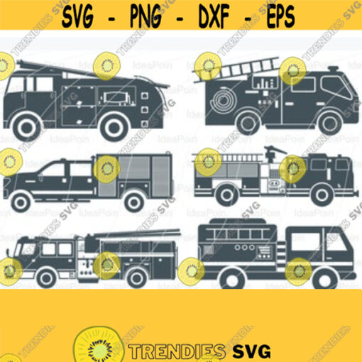 Fire Truck SVG Bundle Fire Truck Svg File Fire Truck Clipart Fire Truck Silhouette Firetruck SVG Fire Truck Vector Fire Truck