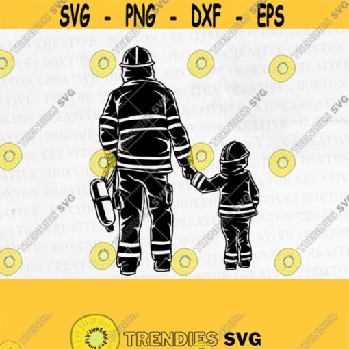 Firefighter Father and Son Svg File Fathers Day Shirt Father and Son Svg Firefighter Shirt Like Father like Son Svg CutFilesDesign 512