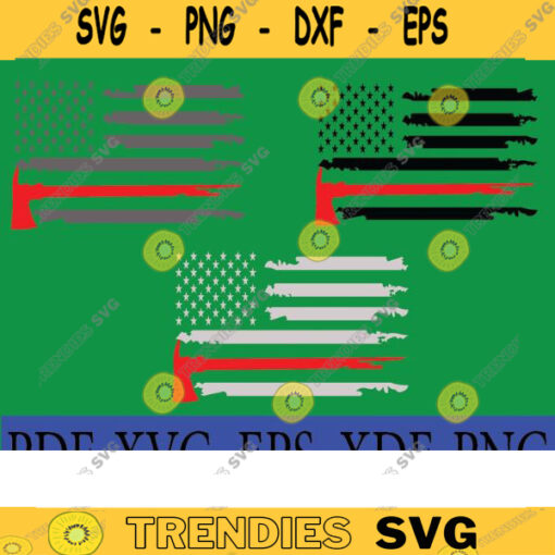 Firefighter USA Flag Svg eps png xdf pdf Fire Department SvgFirefighter SvgUSA Flag SvgAmerican Firefighter Flag Instant Download Design 889 copy