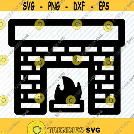 Fireplace SVG File For Cricut fireplace SVG Silhouette Winter Clipart SVG Image Winter svg Eps Png Dxf Clip Art Fire place svg Design 621