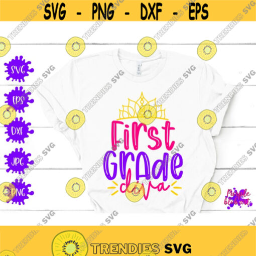 First Grade Diva Back to School First Day of School 1st Grade Cut File First Grade shirt 1st day of school First grade girl Hello 1st grade Design 91