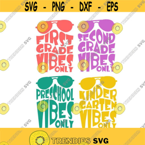 First Grade Vibes1st Grade Pre k Kindergaten 2nd Cuttable Design SVG PNG DXF eps Designs Cameo File Silhouette Design 2006