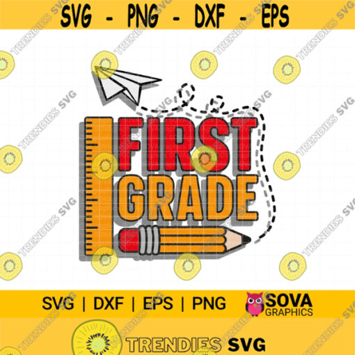 First Grade png 1st Grade png Back to School png First Day of School School Teacher png svg Printable Sublimation Cut File Cricut Design 388.jpg