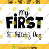 First Saint Patricks Day Decal Files cut files for cricut svg png dxf Design 316