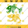 Fish Bone cuttable Design SVG PNG DXF eps Designs Cameo File Silhouette Design 348
