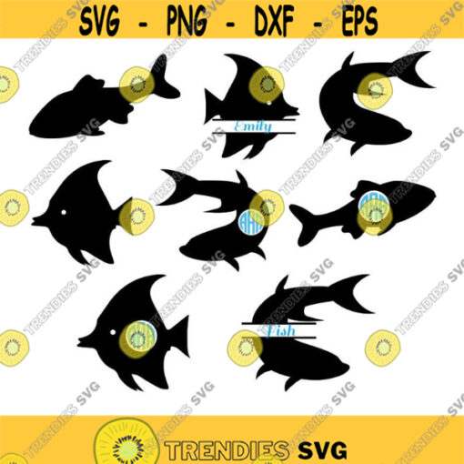 Fish Hook SVG Fish monogram svg fishing svg Fish SVG svg files for Cricut svg files for Silhouette vector cut files png dxf eps. .jpg