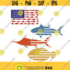 Fish Usa flag United states Cuttable Design SVG PNG DXF eps Designs Cameo File Silhouette Design 200