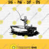 Fisherman Svg File Fish Svg Fishing Boat Svg Fishing Cricut Fishing Cut File Fisherman Silhouette Fisherman Clip ArtDesign 789