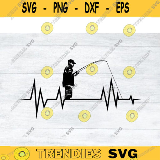 Fishing SVG Heart beat fishing svg fish svg fisherman svg fishing png for fish lovers Design 497 copy
