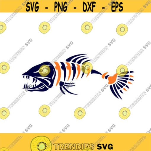 Fishing Skeleton Fish Cuttable Design SVG PNG DXF eps Designs Cameo File Silhouette Design 1315