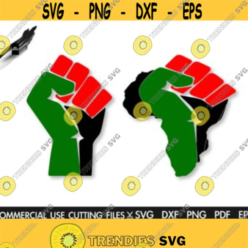 Fist Africa SVG Fist Svg Afro Svg Black Power Fist Svg Africa Flag Fist African American Svg Black History Month Svg Cut File Design 32