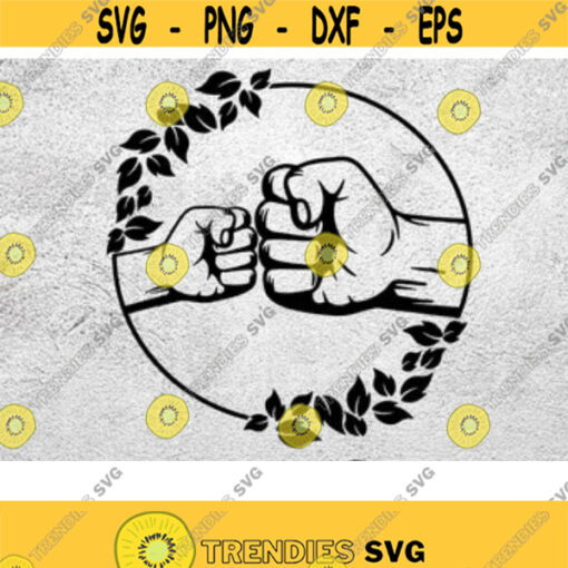 Fist Bump SVG Father and Son SVG Floral Punch SVG Dad Svg Papa Svg Shirt Png Dxf Eps Vector Design 32