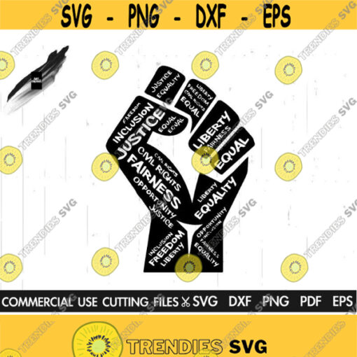 Fist SVG Power Fist Svg Black Power Fist SVg Afro Svg Punch Svg Hand Svg Black Lives Matter Svg Silhouette Cricut Design 134