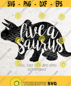 Five A Saurus Svg FileDXF Silhouette Print Vinyl Cricut Cutting SVG T shirt DesignDinosaur svg5 BirthdayFive birthday svgclipart Design 246