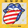 Flag Lips Print Svg Lips USA Flag Tongue Sublimation Rolling Stones 4th of July Patriotic SVG