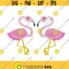 Flamingo Birds Florida Ocean Beach Heart Valentines Day Embroidery Design Monogram Machine INSTANT DOWNLOAD pes dst Design 1666