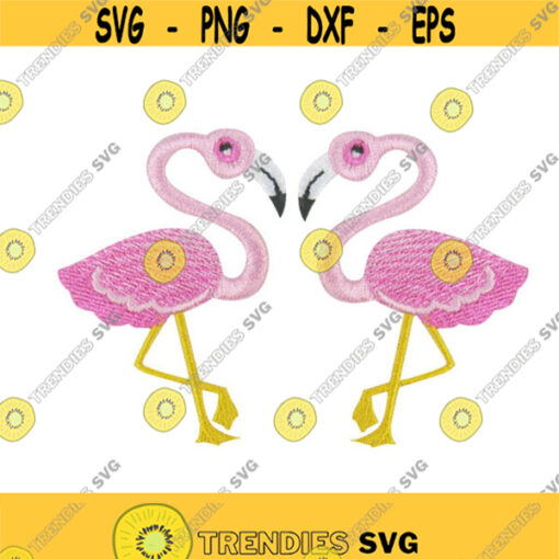 Flamingo Birds Florida Ocean Beach Heart Valentines Day Embroidery Design Monogram Machine INSTANT DOWNLOAD pes dst Design 1666