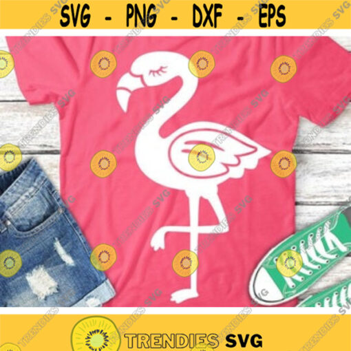 Flamingo Svg Cute Flamingo Svg Summer Svg Dxf Eps Flamingo Silhouette Beach Girls Shirt Design Stencil Cricut Silhouette Cut Files Design 10 .jpg