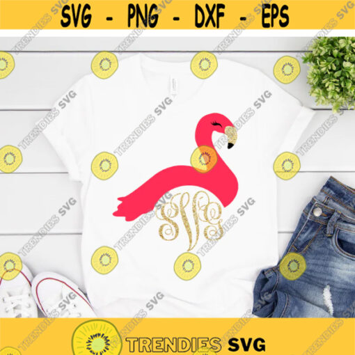 Flamingo svg Monogram svg Summer svg Beach svg Birthday svg dxf eps png Clipart Printable Cut File Cricut Silhouette Download Design 744.jpg
