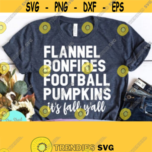 Flannel Bonfires Football Pumpkins Its Fall SVG Files For Cricut Football Shirt svg Football Mom Svg Country Girl svg Fall Quote SVG Design 116