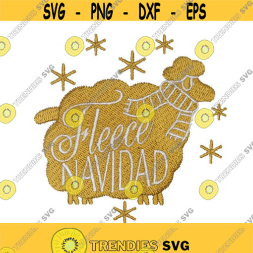 Fleece Navidad sheep Christmas Machine Embroidery INSTANT DOWNLOAD pes dst Design 866