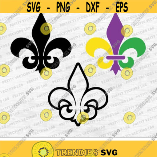 Fleur de Lis Svg Mardi Gras Svg Dxf Eps Png Louisiana Svg Mardi Gras Clipart Fat Tuesday Svg Silhouette Cricut Cut Files Design 1185 .jpg