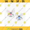 Flop Ear Easter Bunny Monogram Cuttable Design in SVG DXF PNG Ai Pdf Eps Design 138