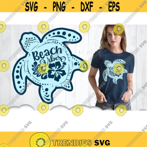 Floral Beach Vibes Svg Files For Cricut Sea Turtle Svg Beach Svg Hibiscus Svg Summer Svg Files Turtle Clipart Beach Iron On .jpg