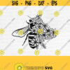 Floral Bee Svg File Bee Svg Bee Clipart Flowers Bee Svg Floral Bee Shirt Bee Insect Svg Bee Shirt Cutting filesDesign 401